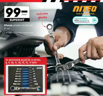 Biedronka Zestaw kluczy płasko-oczkowych Niteo Tools oferta