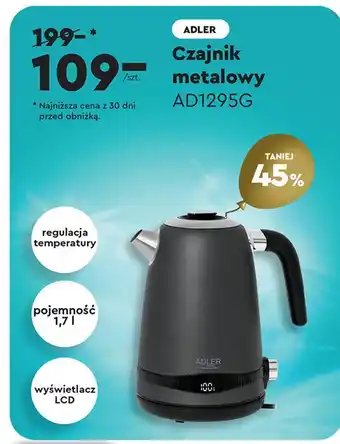 Biedronka Czajnik ad1295 Adler oferta