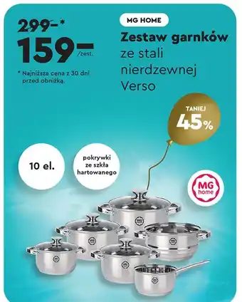Biedronka Komplet garnków verso Mg Home oferta