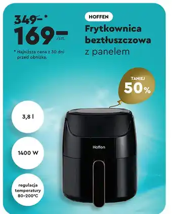 Biedronka Frytownica beztłuszczowa 1400w Hoffen oferta
