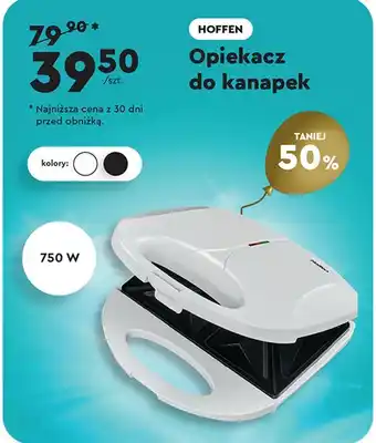 Biedronka Opiekacz do kanapek 750 w Hoffen oferta