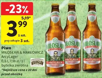 Intermarche Piwo MIŁOSŁAW & MAKŁOWICZ 0,5l oferta