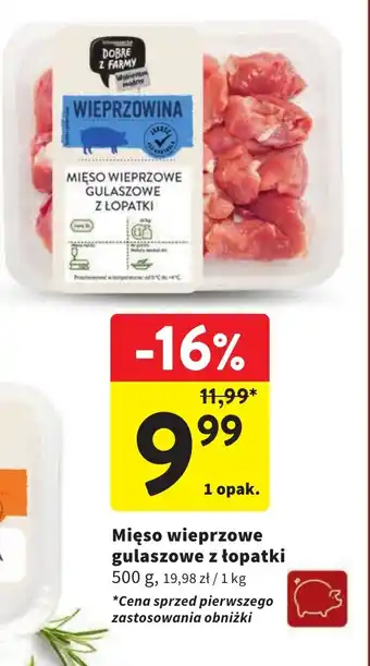 Intermarche Mięso wieprzowe gulaszowe z łopatki 500 g oferta