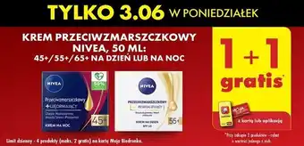 Biedronka Krem przeciwzmarszczkowy + ujędrniający z olejkiem pestek moreli 45+ na noc Nivea oferta