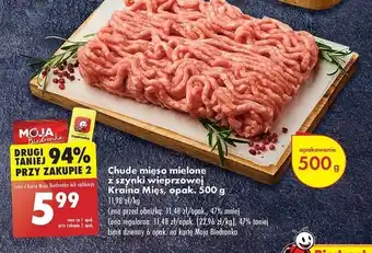 Biedronka Chude mięso mielone z szynki wieprzowej Kraina Mięsa oferta