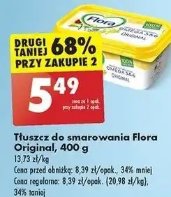 Biedronka Margaryna original Flora Omega 3&6 oferta