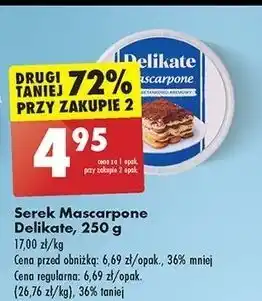 Biedronka Serek mascarpone Delikate oferta