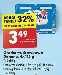 Biedronka Deser truskawka Danone Gratka oferta