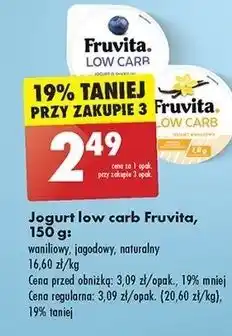 Biedronka Jogurt jagodowy Fruvita Low Carb oferta