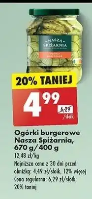 Biedronka Ogorki burgerowe Nasza Spiżarnia oferta