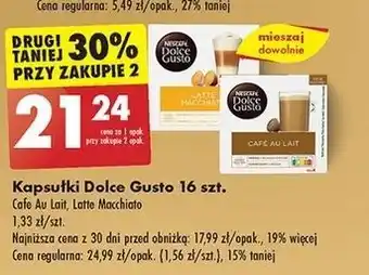 Biedronka Kawa cafe au lait Nescafe Dolce Gusto oferta