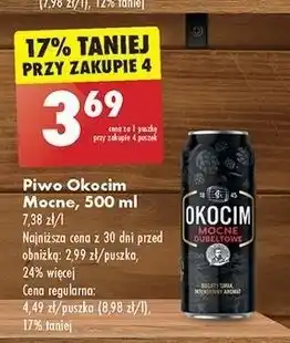 Biedronka Piwo Okocim Mocne Dubeltowe oferta