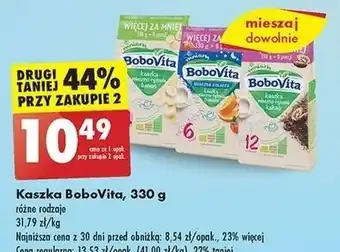 Biedronka Kaszka mleczno-ryżowa 3 owoce Bobovita Smaczna Kolacja oferta