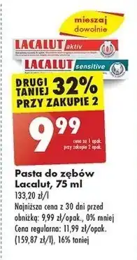 Biedronka Pasta do zębow Lacalut Aktiv oferta