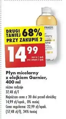 Biedronka Płyn micelarny z olejkiem arganowym Garnier Skin Naturals oferta