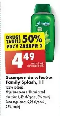 Biedronka Szampon z pokrzywą Family Splash oferta