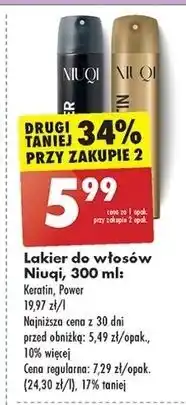 Biedronka Lakier do włosów power Niuqi oferta