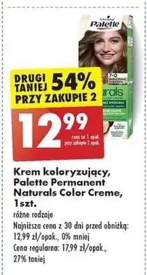 Biedronka Farba do włosów 7-0 Palette Permanent Naturals Color Creme oferta