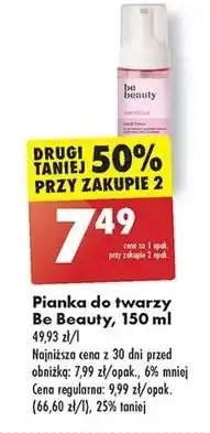 Biedronka Pianka do twarzy sensitive Be Beauty oferta