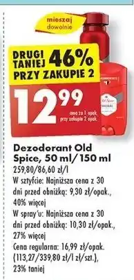 Biedronka Dezodorant Old Spice Original oferta