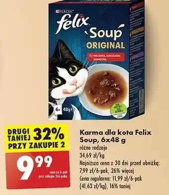 Biedronka Karma dla kota wołowina kurczak jagnięcina Purina Felix Soup Original oferta