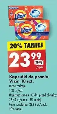 Biedronka Kapsułki do prania mountain spring Vizir All In One Pods oferta