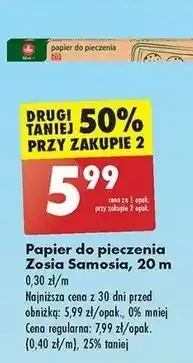 Biedronka Papier do pieczenia 20 m Zosia Samosia oferta