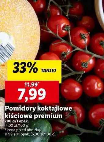 Lidl Pomidory koktajlowe kiściowe premium oferta