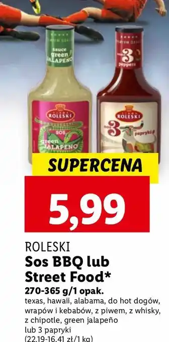 Lidl Sos bbq z ciemnym piwem Roleski oferta