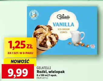 Lidl Lody rożek vanilla Gelatelli oferta