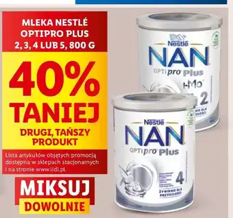 Lidl Mleko 2 Nestle Nan Optipro Plus oferta