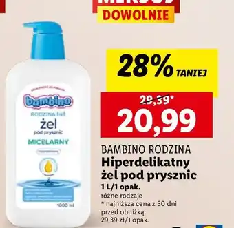 Lidl Żel pod prysznic micelarny Bambino Rodzina oferta