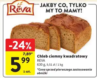 Intermarche Chleb ciemny kwadratowy REVA 630g oferta