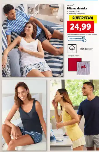 Lidl Piżama damska s-xl Esmara oferta