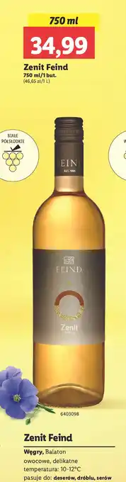 Lidl Wino Zenit Feind Premium 16 oferta