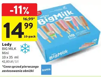 Intermarche Lody BIG MILK 10x35ml oferta