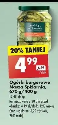 Biedronka Ogorki burgerowe Nasza spiżarnia oferta