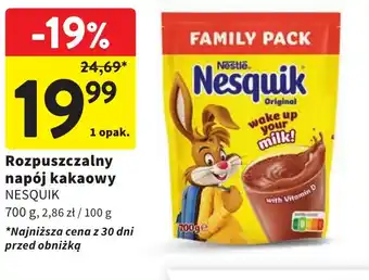 Intermarche Rozpuszczalny napój kakaowy NESQUIK 700g oferta