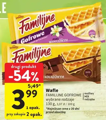 Intermarche Wafle FAMILIJNE GOFROWE 130 g oferta
