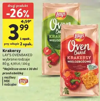 Intermarche Lay's Oven Baked Krakersy 80g oferta