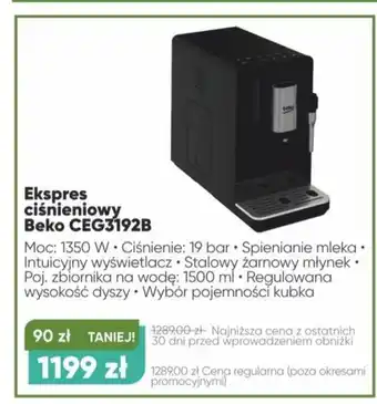 Max Elektro Ekspres do kawy Beko oferta