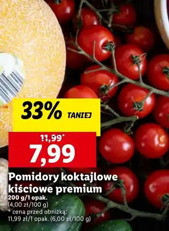 Lidl Pomidory koktajlowe kiściowe premium oferta