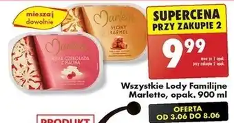 Biedronka Lody biała czekolada z maliną Marletto oferta