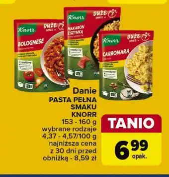 Carrefour Carbonara z boczkiem Knorr oferta