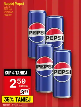 Delikatesy Centrum Napój Pepsi 0,33l oferta