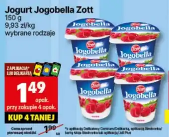Delikatesy Centrum Jogurt Jogobella Zott 150g oferta