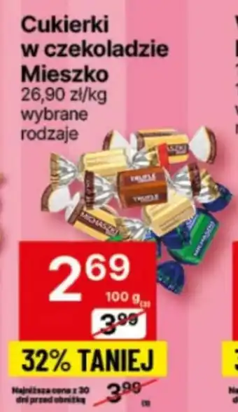 Delikatesy Centrum Cukierki w czekoladzie Mieszko 100g oferta
