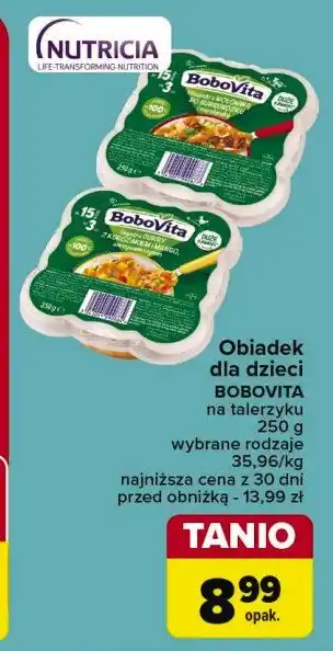 Carrefour Wołowina po burgundzku z marchewką i makaronem Bobovita obiadek malucha oferta