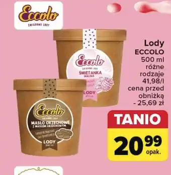 Carrefour Lody masło orzechowe z masłem orzechowym Eccolo oferta