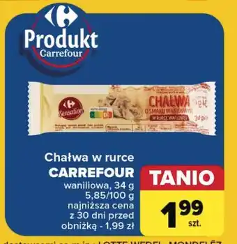 Carrefour Chałwa o smaku waniliowym w ruruce waflowej Carrefour Sensation oferta